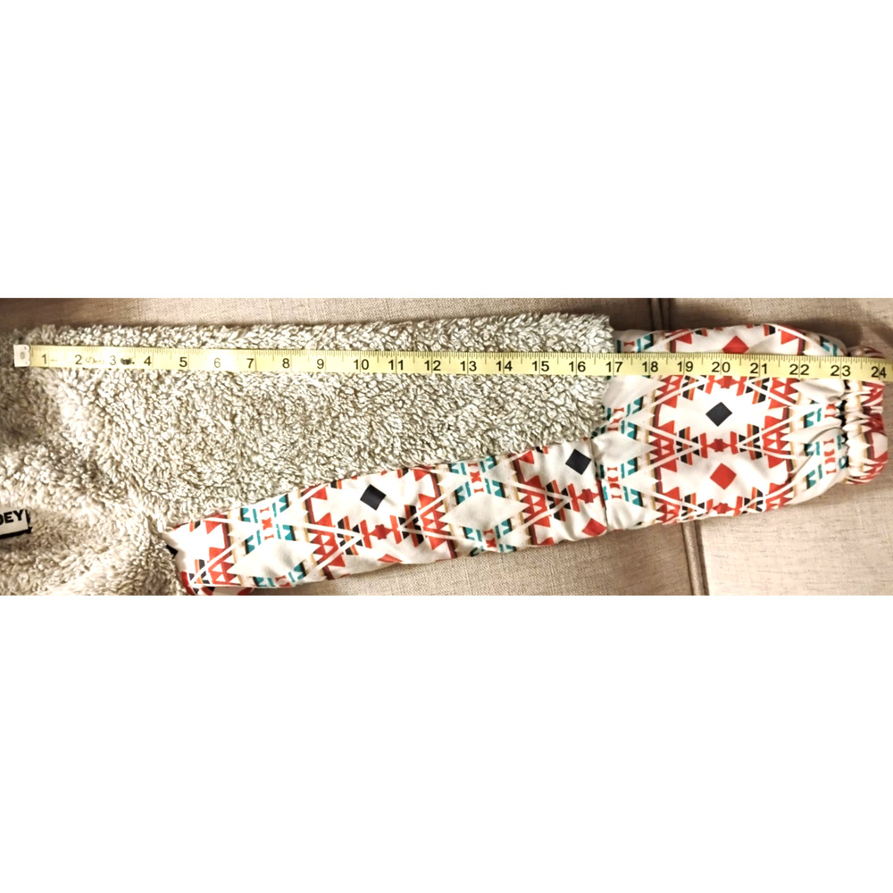 Hooey Teddy Sherpa Fleece Pullover Snap Neck Aztec Western Jacket Relaxed L - Picture 13 of 16